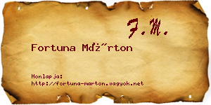 Fortuna Márton névjegykártya